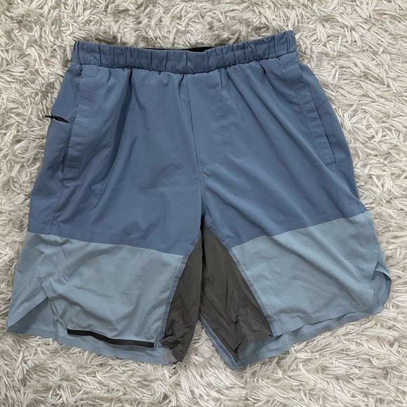 lululemon athletica Other - Lululemon Men’s Athletic Shorts 9” Inseam Blue and Light Blue Size Small